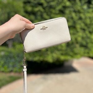 Coach Ivory Wristlet Clutch